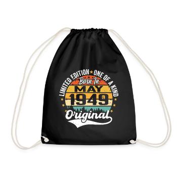 Cadeau d’anniversaire mai 1949 né en mai 1949 - Sac de sport léger - noir - Devant