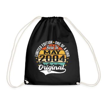 Mai 2004 Cadeau d’anniversaire né en Mai 2004 - Sac de sport léger - noir - Devant