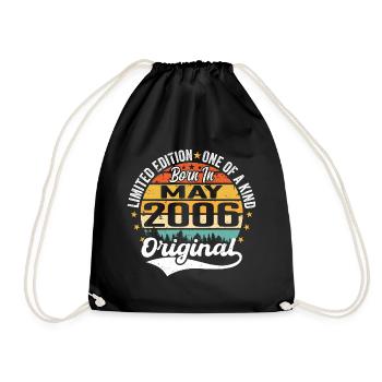 Mai 2006 Cadeau d’anniversaire né en mai 2006 - Sac de sport léger - noir - Devant