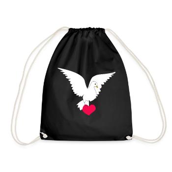 colombe de la paix - Sac de sport léger - noir - Devant
