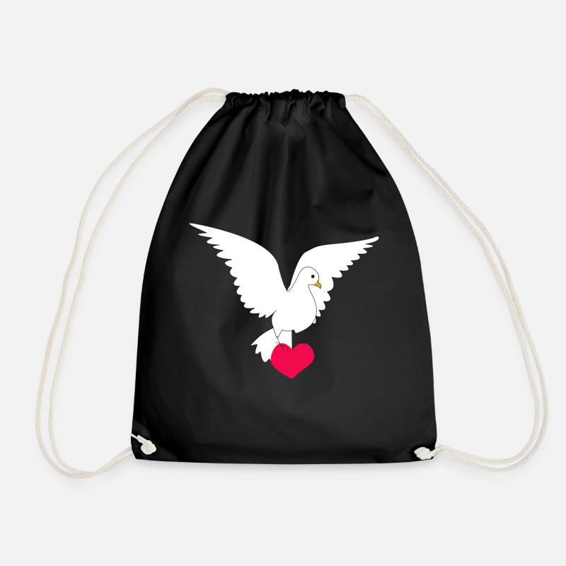 colombe de la paix - Sac de sport léger - noir