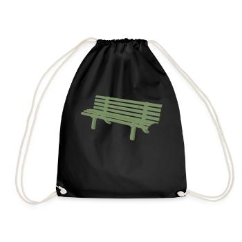 sofa couch chair table chair table lamp lamp lamp benc - Drawstring Bag - black - Front