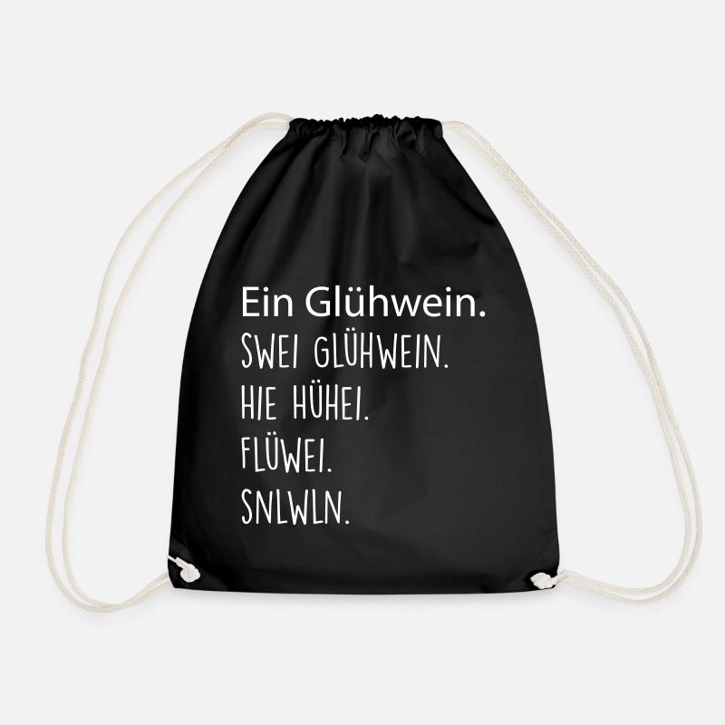 A mulled wine. Two mulled wine. - Drawstring Bag - black