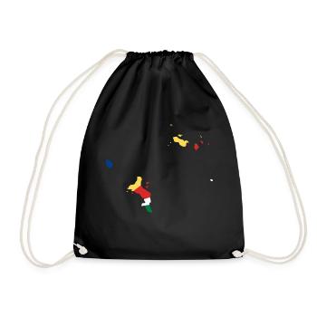 Seychelles flag - Drawstring Bag - black - Front