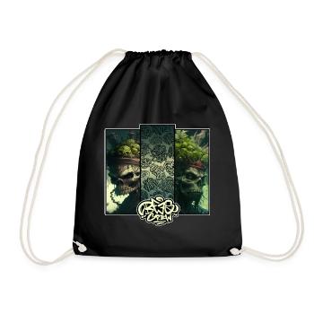 SKULLS PNG MIDDLE BEES 2023 BLACK SHIRT - Drawstring Bag - black - Front
