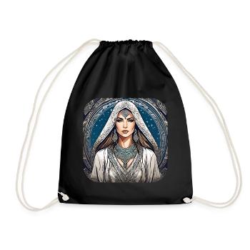 Mystical Fantasy Woman - Drawstring Bag - black - Front