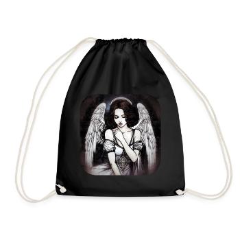Cool Gothic Angel II - Drawstring Bag - black - Front