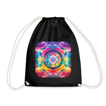 Motif psychédélique I - Sac de sport léger - noir - Devant