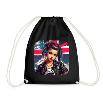 Fille Punk Cool - Sac de sport léger - noir - Devant