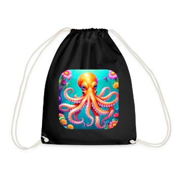 Poulpe cool II - Sac de sport léger - noir - Devant
