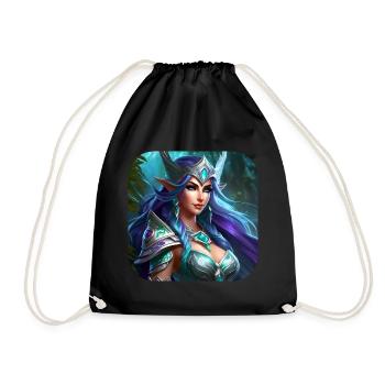 Proud Fantasy Elf Warrior - Drawstring Bag - black - Front