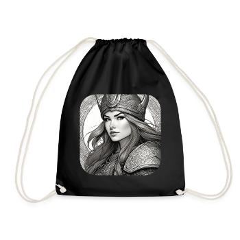 Fière Viking Germanin Shieldmaiden - Sac de sport léger - noir - Devant