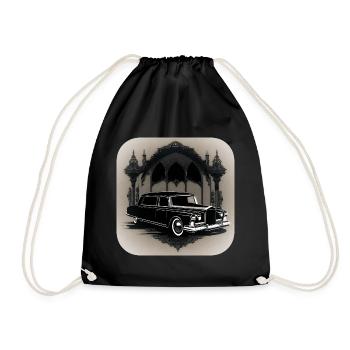 Corbillard Vintage cool - Sac de sport léger - noir - Devant