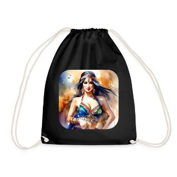 Danseuse orientale mystique - Sac de sport léger - noir - Devant
