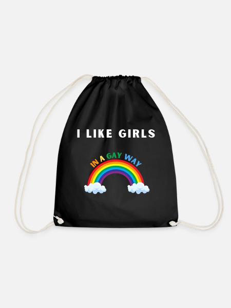 I like Girls. In a Gay way. - Turnbeutel - Schwarz