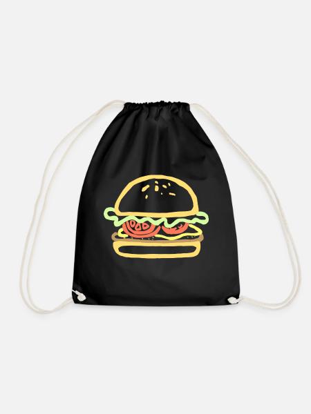 souris souris sandwich pizza au fromage Kaese food58 - Sac de sport léger - noir