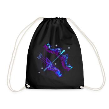 Sagittarius Sagittarius Zodiac star sign - Drawstring Bag - black - Front