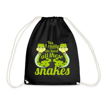 I Really Do Need All These Snakes Python serpent - Sac de sport léger - noir - Devant