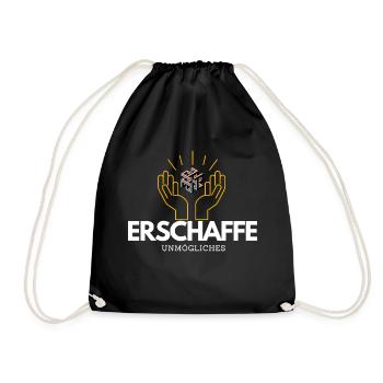 Erschaffe unmögliches - Turnbeutel - Schwarz - Vorne