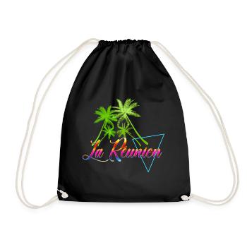 Réunion 974 Cocotier Style Vintage Homme Ou Femme - Sac de sport léger - noir - Devant