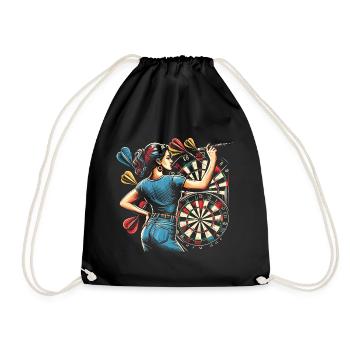 Dart jouant dames - cadeau Cool - Sac de sport léger - noir - Devant
