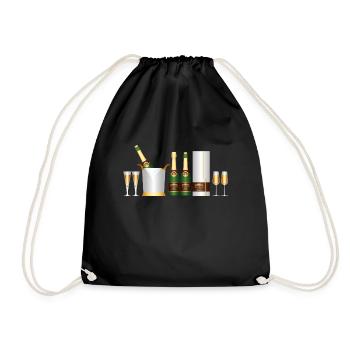 Ensemble de vin mousseux - Sac de sport léger - noir - Devant