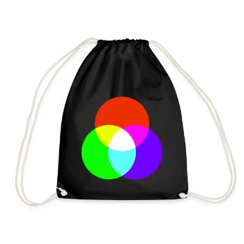 Additive color mixing - Drawstring Bag - black - Front