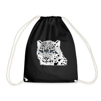 léopard des neiges - Sac de sport léger - noir - Devant