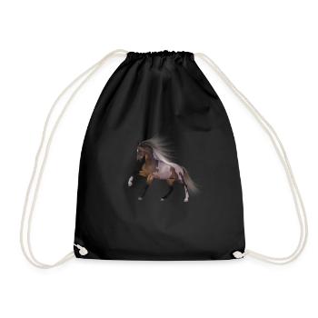 idée cadeau cheval - Sac de sport léger - noir - Devant