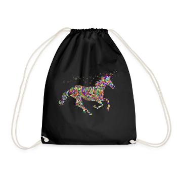unicorn - Drawstring Bag - black - Front