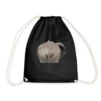 L'éléphant popo - Sac de sport léger - noir - Devant