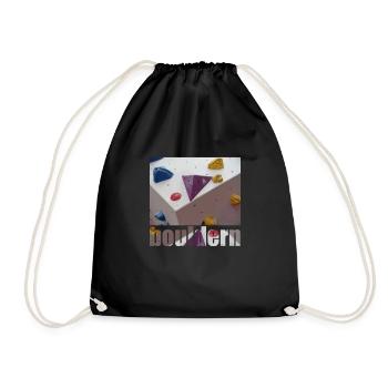 bouldering - Drawstring Bag - black - Front