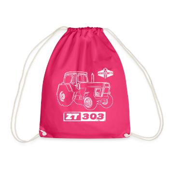 FORTSCHRITT Traktor ZT 303 - GDR Agricultural Machinery - Drawstring Bag - fuchsia - Front