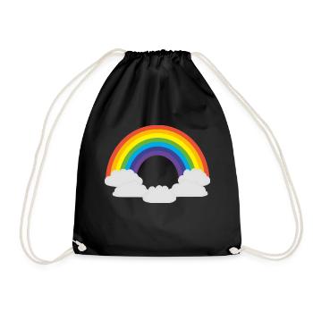 soleil arc-en-ciel nuages soleil météo cloud38 - Sac de sport léger - noir - Devant
