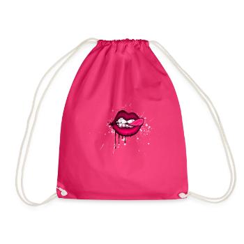lèvres - Sac de sport léger - fuchsia - Devant