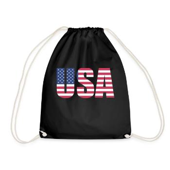 USA Stars and Stripes - Sac de sport léger - noir - Devant