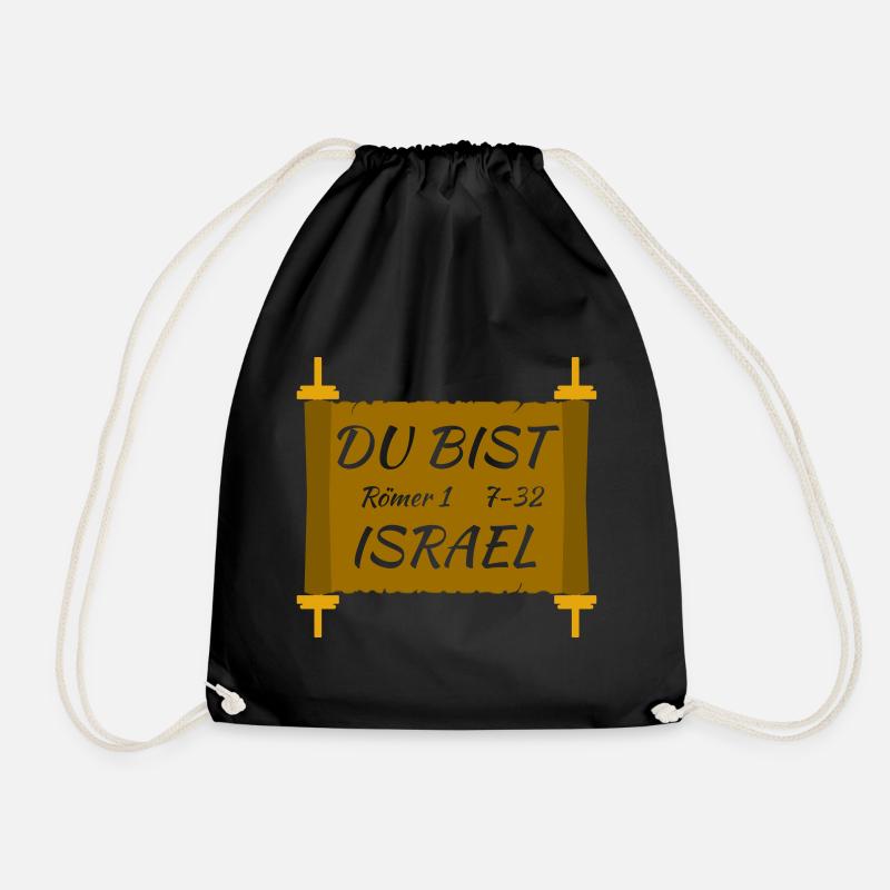 Du Bist Israel - Turnbeutel - Schwarz
