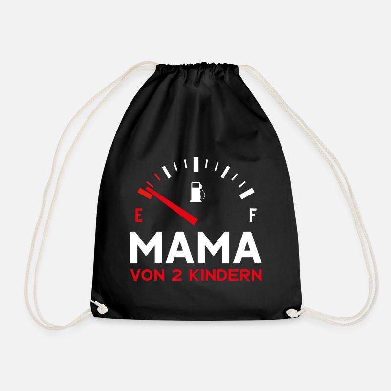 MAMA 2 KINDER MUTTERTAG - Turnbeutel - Schwarz
