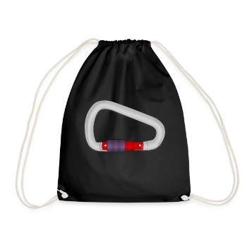 climbing ladder climbing ladder cycling mountain s - Drawstring Bag - black - Front