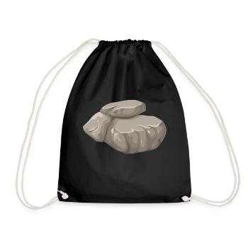 miner miner mine mine coal kohle23 - Drawstring Bag - black - Front