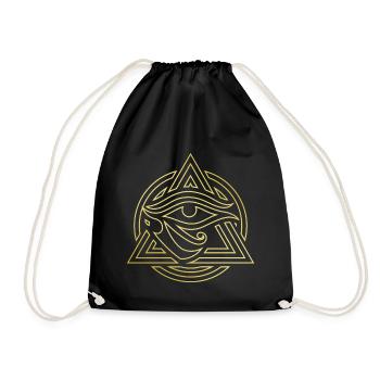 Horus Logo - Turnbeutel - Schwarz - Vorne
