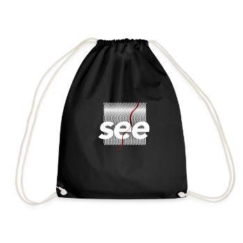 See - Drawstring Bag - black - Front