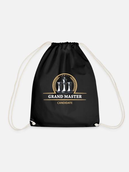 Chess / Schach - Grand Master - Drawstring Bag - black