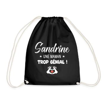 Sandrine Cadeau pour une maman génial - Sac de sport léger - noir - Devant