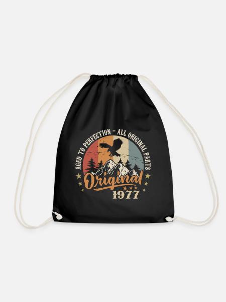 Original 1977 Jahrgang Vintage 1977 Geburtstag - Turnbeutel - Schwarz