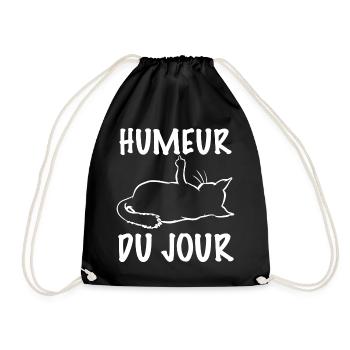 Chat Humeur Du Jour - Sac de sport léger - noir - Devant