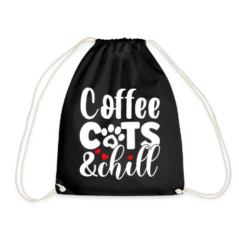 Café, chats et détente - Sac de sport léger - noir - Devant