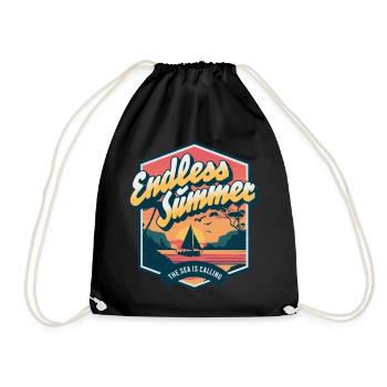 Endless summer / The sea is calling - Turnbeutel - Schwarz - Vorne