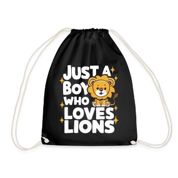 Lion Lion Animal Africa - Drawstring Bag - black - Front