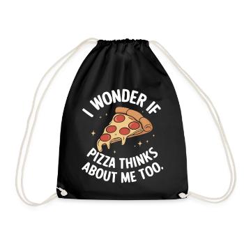 Pizza Italy Fast Food - Drawstring Bag - black - Front